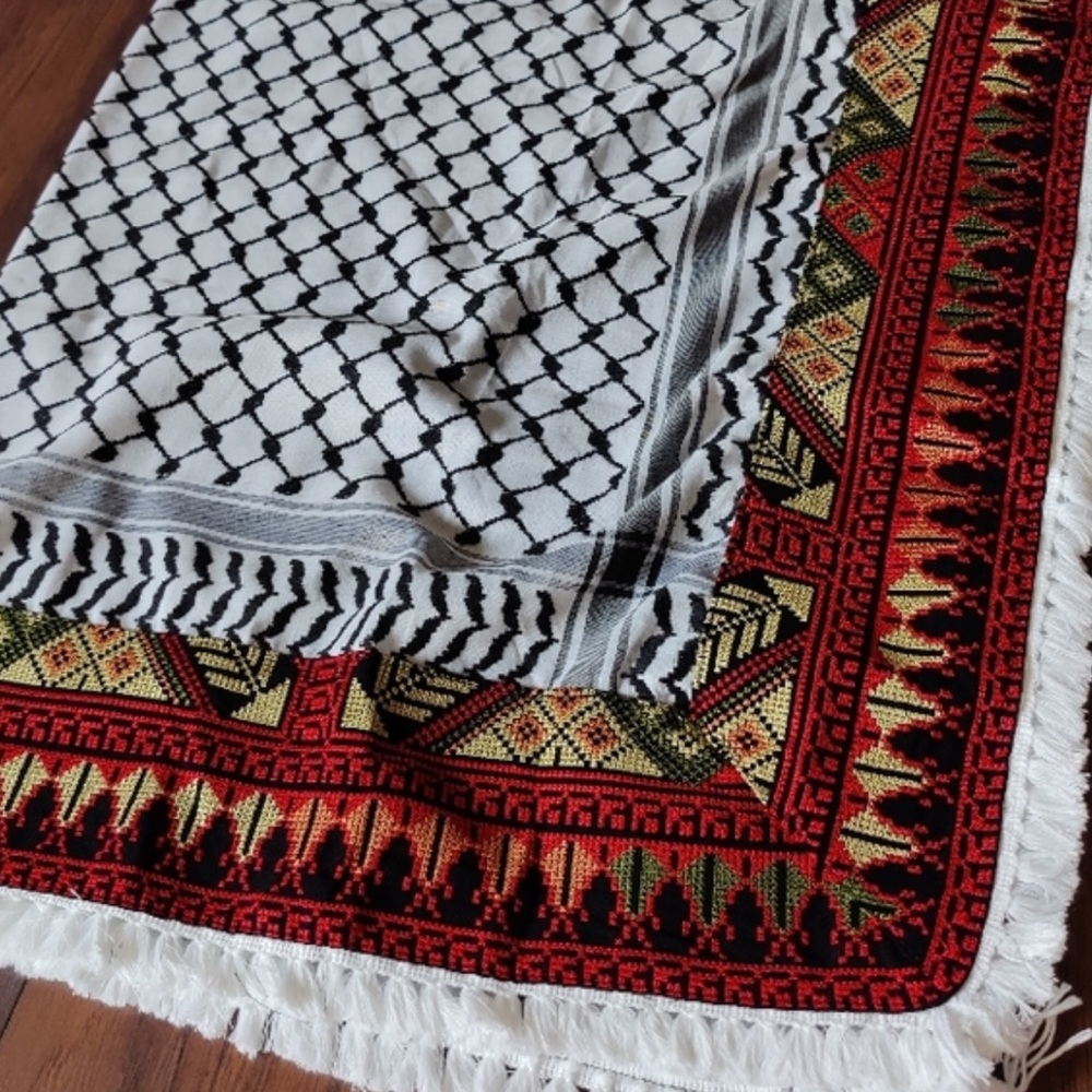 Palestinian kuffiya with embroidery New